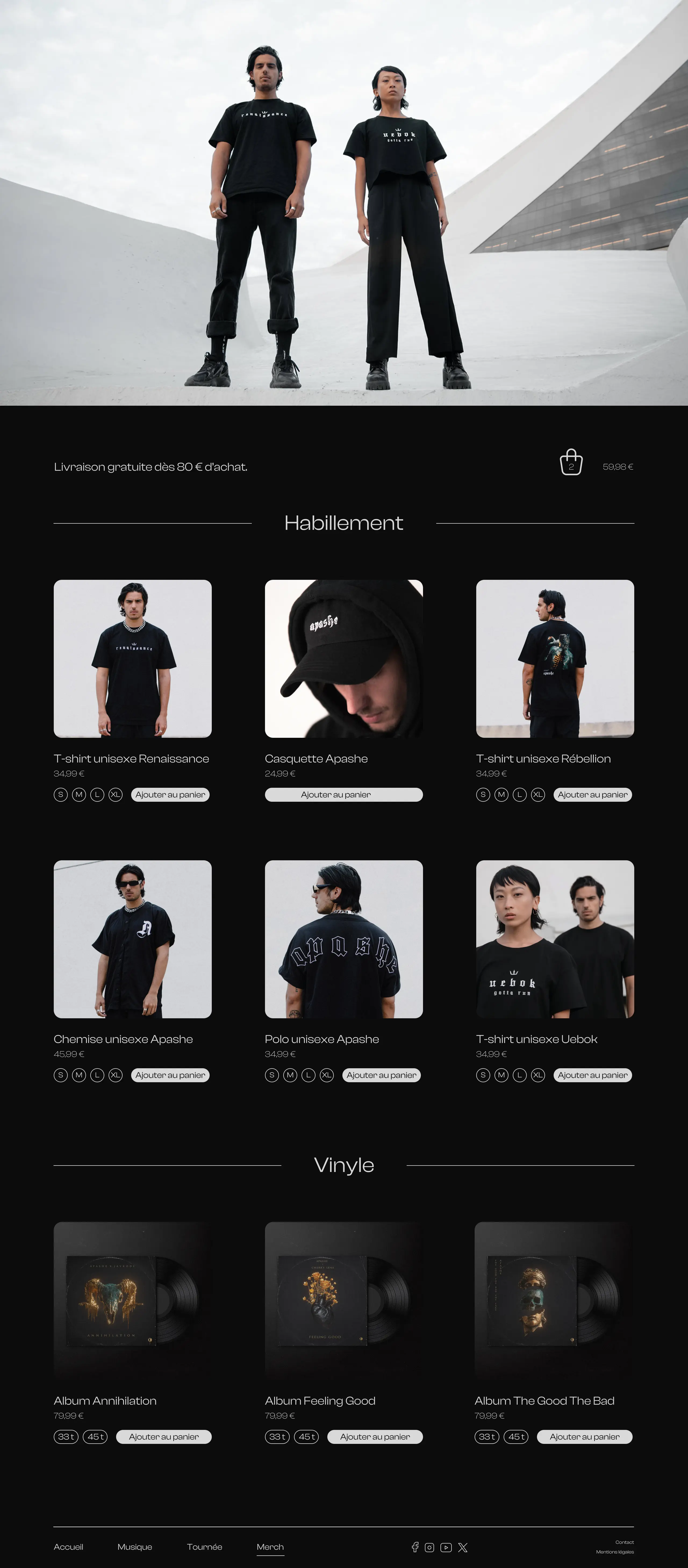 Page tournée du site Internet Apashe