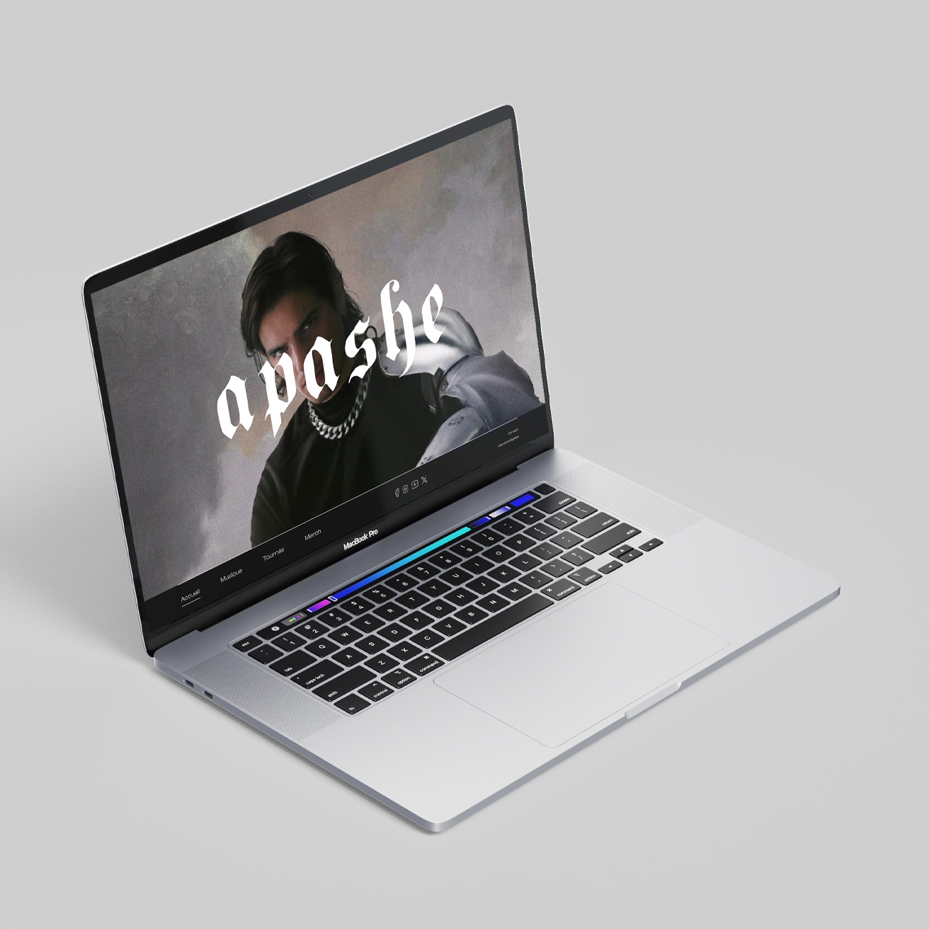 Mise en situation du projet de site Internet de l'artiste musicale Apashe