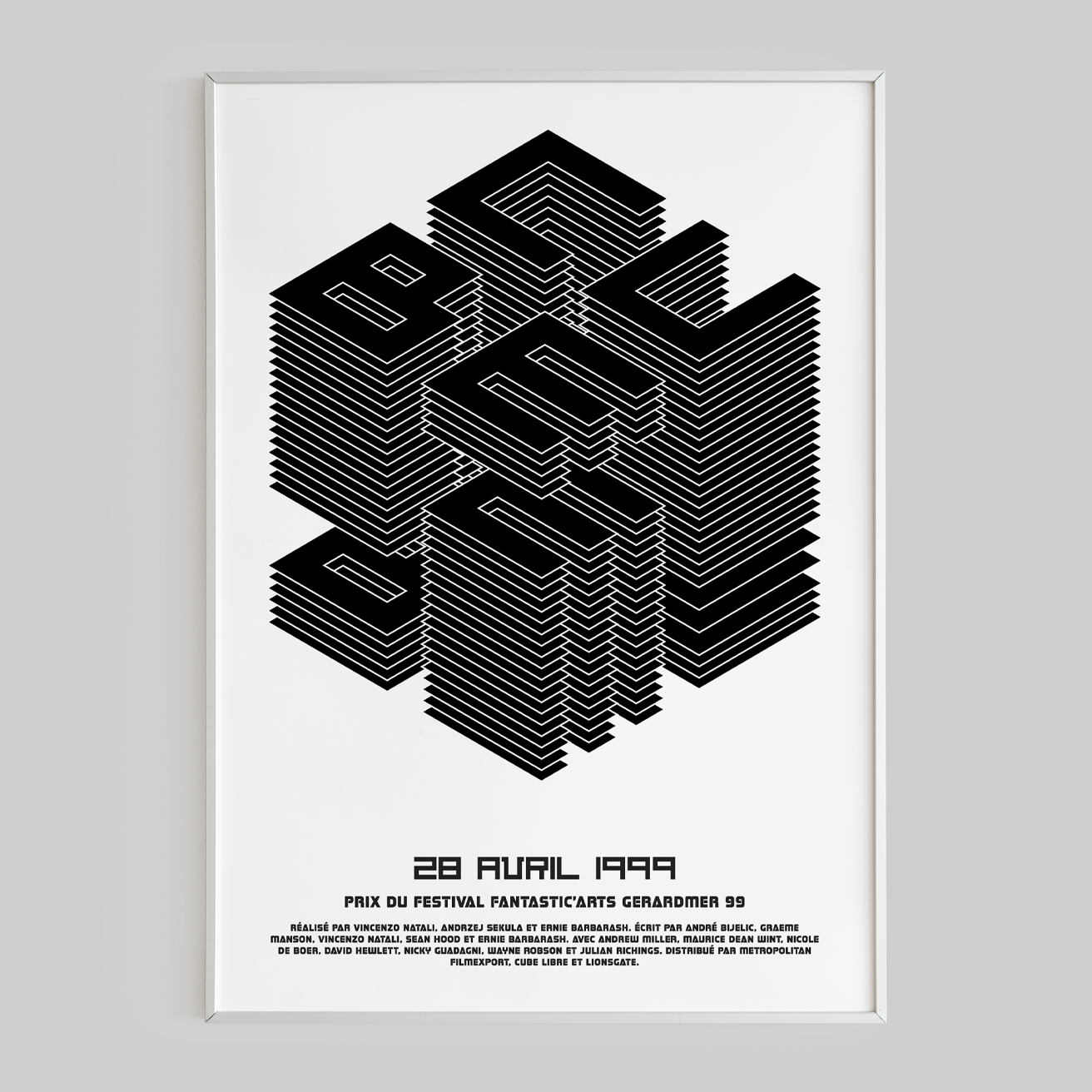 Mise en situation du projet typographique Cube