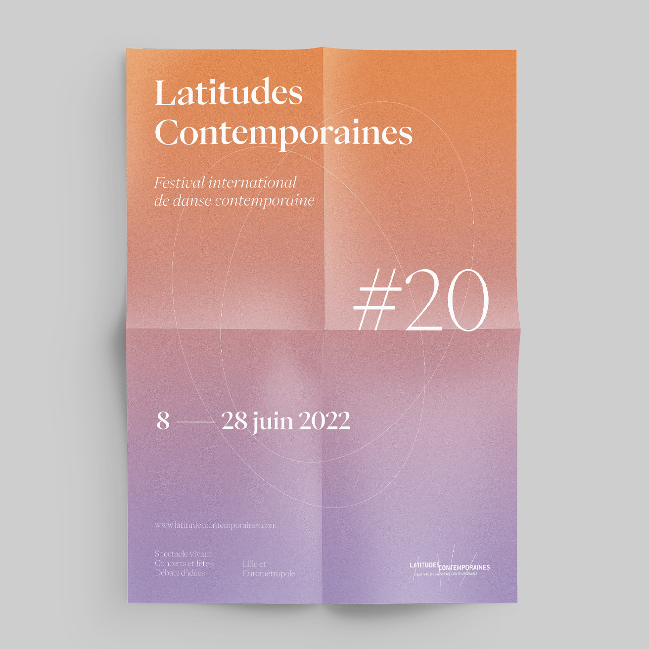 Mise en situation du projet de poster pour le festival Latitudes Contemporaines