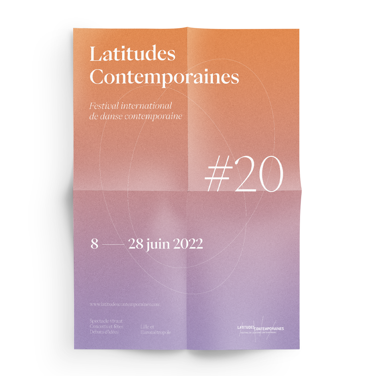 Mise en situation de l'affiche pour le festival Latitudes Contemporaines.